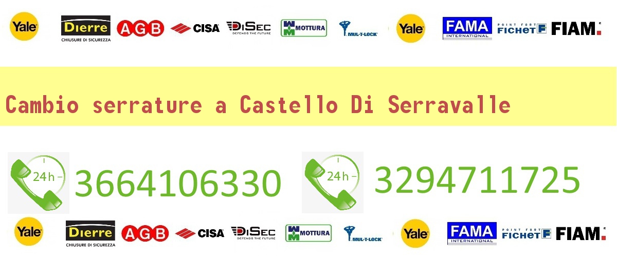Cambio serrature Castello Di Serravalle