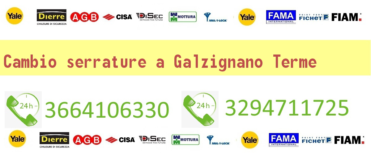 Cambio serrature Galzignano Terme