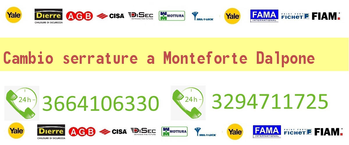Cambio serrature Monteforte Dalpone